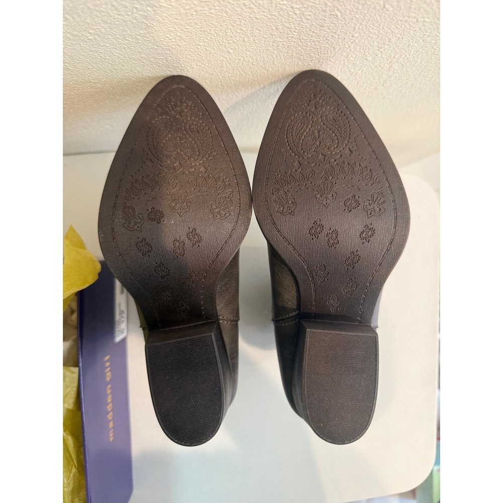 Madden Girl Ramz Taupe Pari Western Ankle Boots Country Block Heel Womens 6.5 - Picture 3 of 5